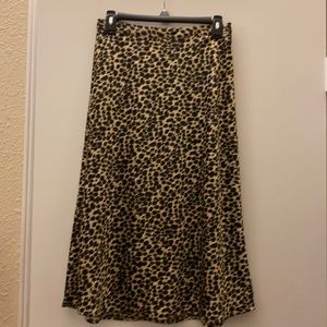 J Crew leopard skirt